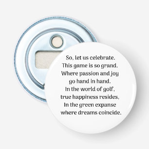 Golferssensatie Button Flesopener