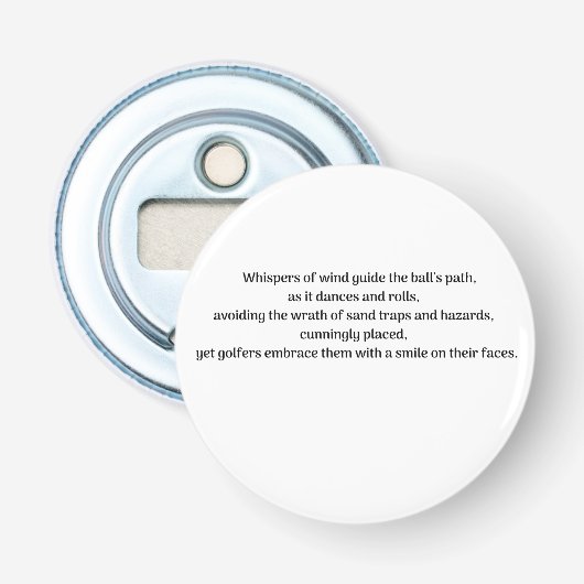 Golferssensatie Button Flesopener (Voorkant)