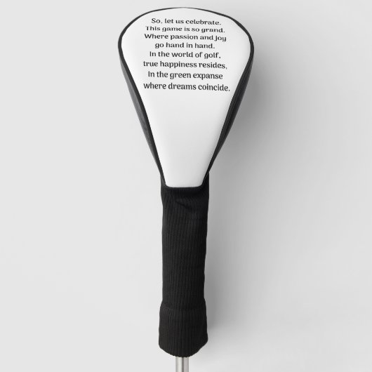 Golferssensatie Golfheadcover (Voorkant)