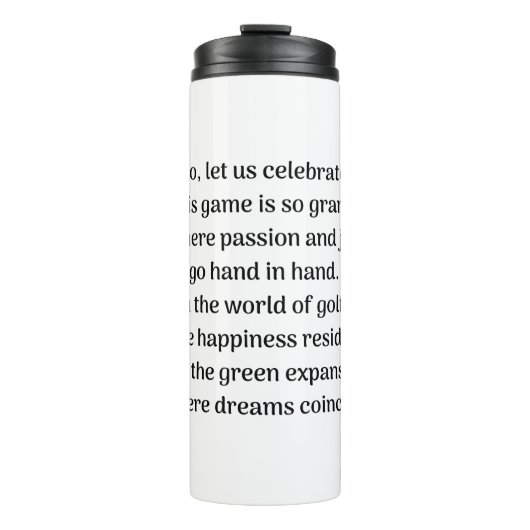 Golferssensatie Thermosbeker (Voorkant)