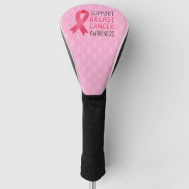 Golfervrouw in roze voor voorlichting over borstka golfheadcover