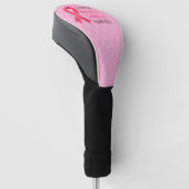 Golfervrouw in roze voor voorlichting over borstka golfheadcover (Schuin)