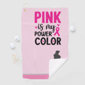 Golfervrouw over    roodborstkanker golfhanddoek (Insitu)