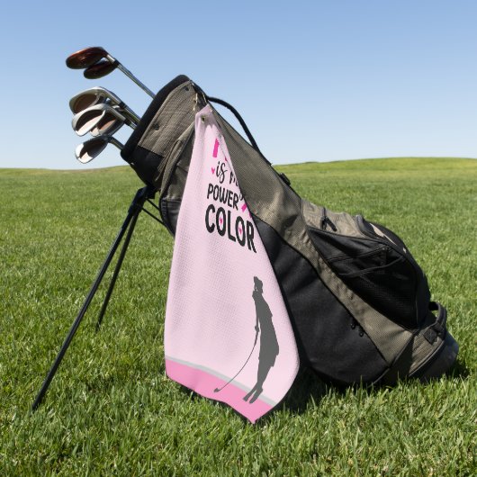 Golfervrouw over roodborstkanker golfhanddoek (Groen)