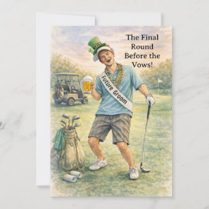 Golfevenement voor vrijgezellenfeest kaart