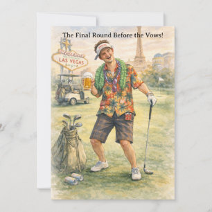 Golfevenement voor vrijgezellenfeest kaart