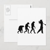 golfevolutie briefkaart (Voorkant / Achterkant)