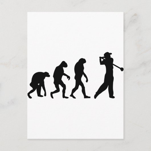 golfevolutie briefkaart (Voorkant)