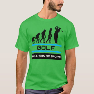 Golfevolutie van de sport t-shirt