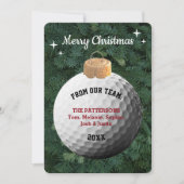 Golffan Gepersonaliseerde Ornament Kerst Kaart (Voorkant)