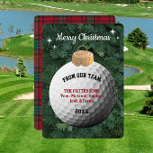 Golffan Gepersonaliseerde Ornament Kerst Kaart