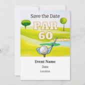 Golffeest 60e verjaardag Save the Date voor golfer Kaart (Voorkant)