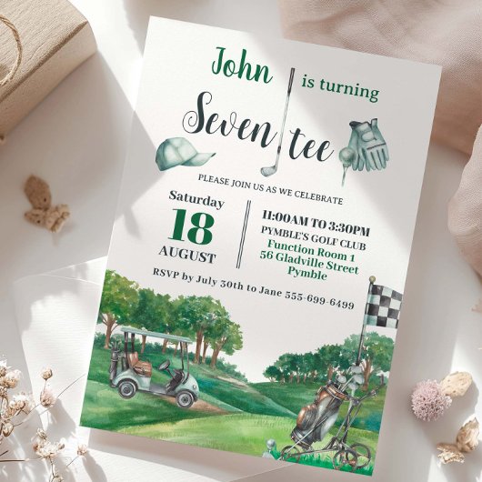 Golffeest 70e verjaardag wordt zestig kaart