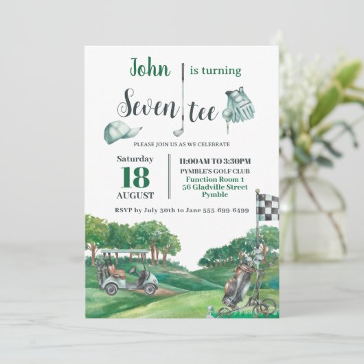 Golffeest 70e verjaardag wordt zestig kaart (Staand voorkant)