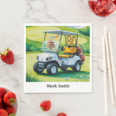 Golffeest 80e verjaardag met golfkar op groen servet (Insitu)