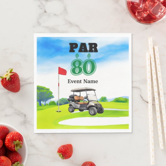 Golffeest 80e verjaardag servet (Insitu)