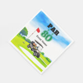 Golffeest 80e verjaardag servet (Hoek)