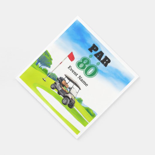 Golffeest 80e verjaardag servet (Hoek)