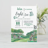 Golffeest 80e verjaardag wordt tachtig kaart (Staand voorkant)