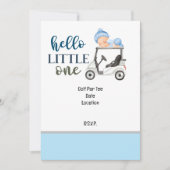 Golffeest bewaar de datum i Baby shower BOY Kaart (Voorkant)