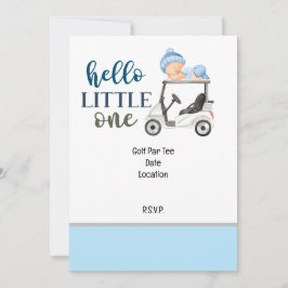 Golffeest bewaar de datum i Baby shower BOY Kaart
