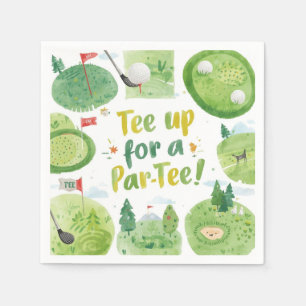 Golffeest grappig gezegde servet