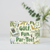 Golffeest Grappig gezegde t-shirt omhoog voor par  Briefkaart (Staand voorkant)