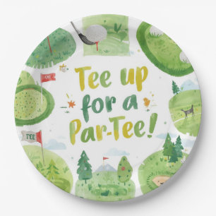 Golffeest Grappig gezegde t-shirt omhoog voor par  Papieren Bordje