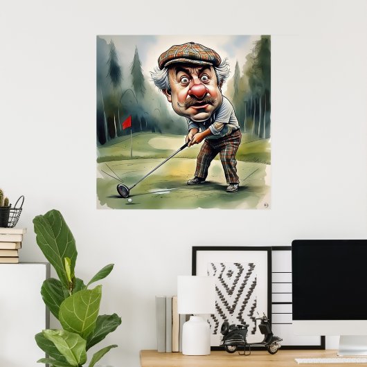 Golffinesse - Grote Golf Art Print (Thuiskantoor)