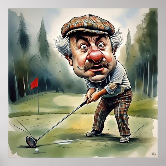 Golffinesse - Grote Golf Art Print (Voorkant)