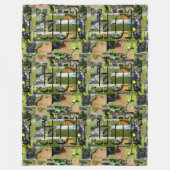 Golffoto Collage en Logo, groot Fleece Deken (Voorkant)