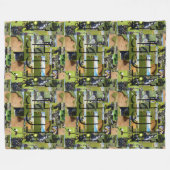 Golffoto Collage en Logo, groot Fleece Deken (Voorkant (Horizontaal))