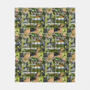 Golffoto Collage en Logo, Medium Fleece Deken