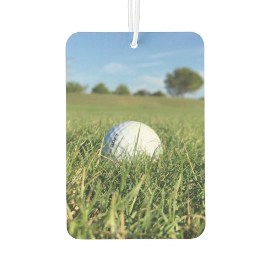 Golffoto Kerst Golfmas Pine Luchtverfrisser (Achterkant)