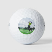 Golffoto Papa naam Monogram golfballen (Voorkant)