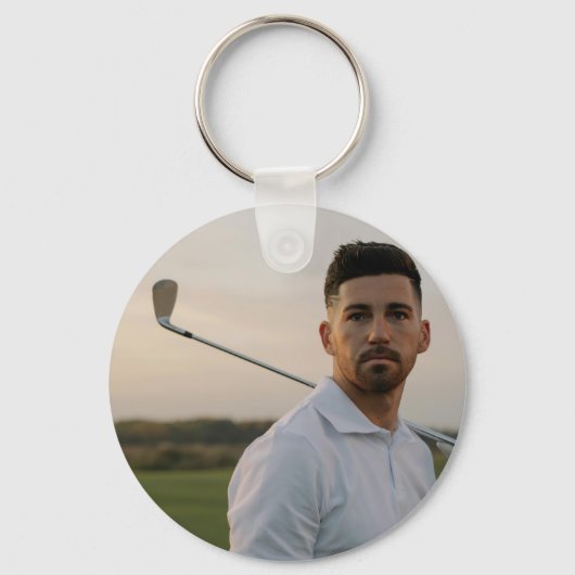 Golffoto Verjaardag Verrassing voor papa Sleutelhanger (Voorkant)