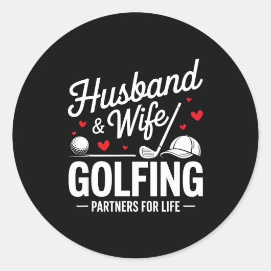 Golffpartners Echtparen Ronde Sticker (Voorkant)
