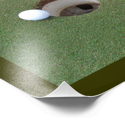 Golffrustratie foto-uitbreiding. foto afdruk (Hoek)
