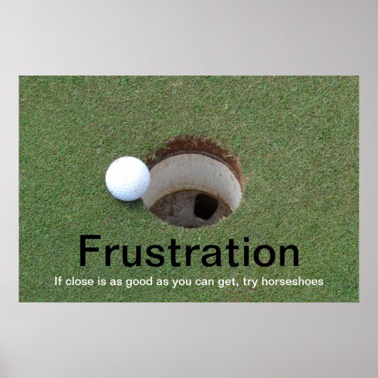 Golffrustratie-poster Poster (Voorkant)