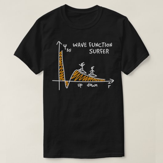 Golffunctie Surfer Science Lover Funny Physics J T-shirt (Design voorkant)