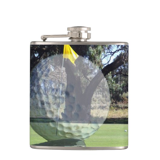 Golfgamecomponent, met vinyl beklede heupkolf heupfles (Voorkant)