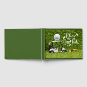 Golfgastenboek met golfbal voor golfersfeestje gastenboek (Volledig)