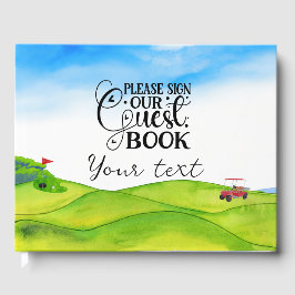 Golfgastenboek voor golfer om te signeren gastenboek