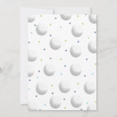 Golfgat in een 1e verjaardag Uitnodiging (Achterkant)