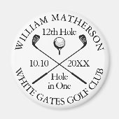 Golfgat in één gepersonaliseerde modern magneet (Voorkant)