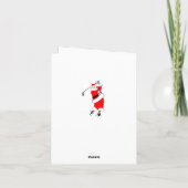 Golfgat in één Kerstmis Feestdagen Kaart (Achterkant)