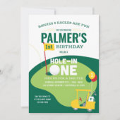 Golfgat in één verjaardagsuitnodiging kaart (Voorkant)