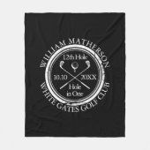 Golfgat in één zwart-wit fleece deken (Voorkant)