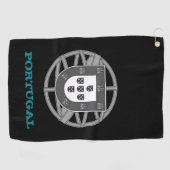 Golfgebied Portugal en Portugese wapenschild/vlag Golfhanddoek (Horizontaal)