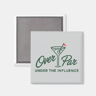 Golfgeschenk boven par en onder invloed Golf Magneet